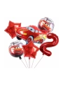 Cars Arabalar Şimşek Mcqueen Yarış Arabası Konsept 1 Yaş Balon Set Cars Arabalar Doğum Günü Set