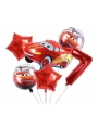 Cars Arabalar Şimşek Mcqueen Yarış Arabası Konsept 1 Yaş Balon Set Cars Arabalar Doğum Günü Set