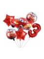 Cars Arabalar Şimşek Mcqueen Yarış Arabası Konsept 1 Yaş Balon Set Cars Arabalar Doğum Günü Set