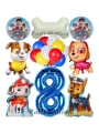 Paw Patrol 2 Yaş Balon Set Paw Petrol Marshall Chase Skye Rubble Doğum Günü Parti Folyo Balon Seti