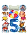 Paw Patrol 2 Yaş Balon Set Paw Petrol Marshall Chase Skye Rubble Doğum Günü Parti Folyo Balon Seti