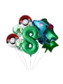 Pokemon Bulbasaur Konsept 8 Yaş Balon Set Pokemon Bulbasaur Balon Doğum Günü Folyo Balon Set