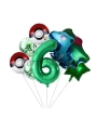 Pokemon Bulbasaur Konsept 8 Yaş Balon Set Pokemon Bulbasaur Balon Doğum Günü Folyo Balon Set