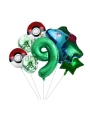 Pokemon Bulbasaur Konsept 8 Yaş Balon Set Pokemon Bulbasaur Balon Doğum Günü Folyo Balon Set