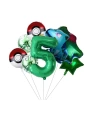 Pokemon Bulbasaur Konsept 8 Yaş Balon Set Pokemon Bulbasaur Balon Doğum Günü Folyo Balon Set