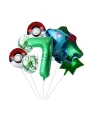 Pokemon Bulbasaur Konsept 8 Yaş Balon Set Pokemon Bulbasaur Balon Doğum Günü Folyo Balon Set