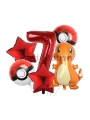 Pokemon Charizard Konsept 2 Yaş Balon Set Pokemon Çarizart Doğum Günü Folyo Balon Set