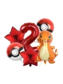 Pokemon Charizard Konsept 2 Yaş Balon Set Pokemon Çarizart Doğum Günü Folyo Balon Set