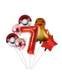 Pokemon Charizard Konsept 6 Yaş Balon Set Pokemon Çarizart Yıldız Balon Doğum Günü Folyo Balon Set