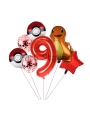 Pokemon Charizard Konsept 6 Yaş Balon Set Pokemon Çarizart Yıldız Balon Doğum Günü Folyo Balon Set