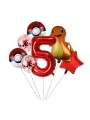 Pokemon Charizard Konsept 6 Yaş Balon Set Pokemon Çarizart Yıldız Balon Doğum Günü Folyo Balon Set