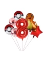 Pokemon Charizard Konsept 6 Yaş Balon Set Pokemon Çarizart Yıldız Balon Doğum Günü Folyo Balon Set