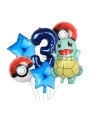 Pokemon Squirtle Konsept 6 Yaş Balon Set Pokemon Squirtle Balon Doğum Günü Folyo Balon Set