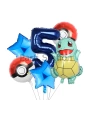 Pokemon Squirtle Konsept 6 Yaş Balon Set Pokemon Squirtle Balon Doğum Günü Folyo Balon Set