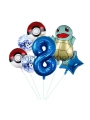 Pokemon Squirtle Konsept 8 Yaş Balon Set Pokemon Squirtle Yıldız Balon Doğum Günü Folyo Balon Set