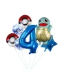 Pokemon Squirtle Konsept 8 Yaş Balon Set Pokemon Squirtle Yıldız Balon Doğum Günü Folyo Balon Set