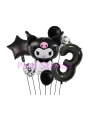 Sanrio Black Kuromi 4 Yaş Balon Set Anime Kawaii Kuromi Konsept Doğum Günü Balon Set