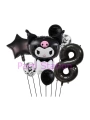 Sanrio Black Kuromi 4 Yaş Balon Set Anime Kawaii Kuromi Konsept Doğum Günü Balon Set