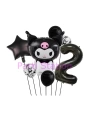 Sanrio Black Kuromi 4 Yaş Balon Set Anime Kawaii Kuromi Konsept Doğum Günü Balon Set