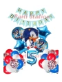 Sonic Tilki Konsept 1 Yaş Balon Set Sonic Doğum Günü Lacivert Balon Set