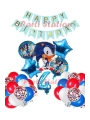 Sonic Tilki Konsept 1 Yaş Balon Set Sonic Doğum Günü Lacivert Balon Set