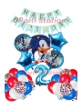 Sonic Tilki Konsept 1 Yaş Balon Set Sonic Doğum Günü Lacivert Balon Set