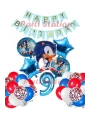 Sonic Tilki Konsept 1 Yaş Balon Set Sonic Doğum Günü Lacivert Balon Set