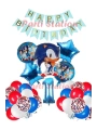 Sonic Tilki Konsept 1 Yaş Balon Set Sonic Doğum Günü Lacivert Balon Set