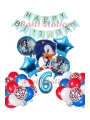 Sonic Tilki Konsept 1 Yaş Balon Set Sonic Doğum Günü Lacivert Balon Set