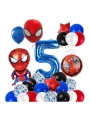 Spiderman Örümcek Adam Konsept 5 Yaş Doğum Günü Balon Set Spiderman Parti Balonları Spiderman Tema