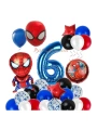 Spiderman Örümcek Adam Konsept 5 Yaş Doğum Günü Balon Set Spiderman Parti Balonları Spiderman Tema