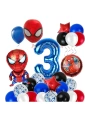 Spiderman Örümcek Adam Konsept 5 Yaş Doğum Günü Balon Set Spiderman Parti Balonları Spiderman Tema