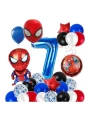 Spiderman Örümcek Adam Konsept 5 Yaş Doğum Günü Balon Set Spiderman Parti Balonları Spiderman Tema