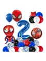 Spiderman Örümcek Adam Konsept 5 Yaş Doğum Günü Balon Set Spiderman Parti Balonları Spiderman Tema