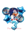 Tilki Sonic Konsept 3 Yaş Balon Set Sonic Doğum Günü Balon Set