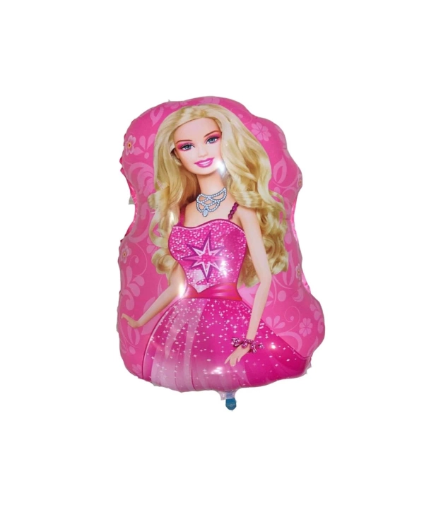 Barbie Folyo Balon Set Barbie Kalp Pembe 1 Yaş Balon Set Barbie Konsept Doğum Günü Set Yaş Balon Set