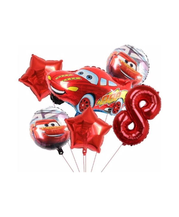 Cars Arabalar Şimşek Mcqueen Yarış Arabası Konsept 1 Yaş Balon Set Cars Arabalar Doğum Günü Set