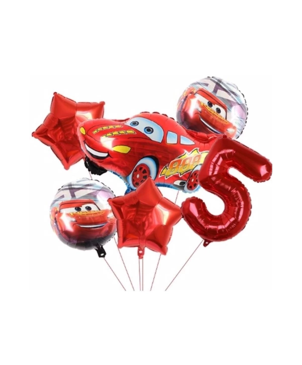 Cars Arabalar Şimşek Mcqueen Yarış Arabası Konsept 1 Yaş Balon Set Cars Arabalar Doğum Günü Set