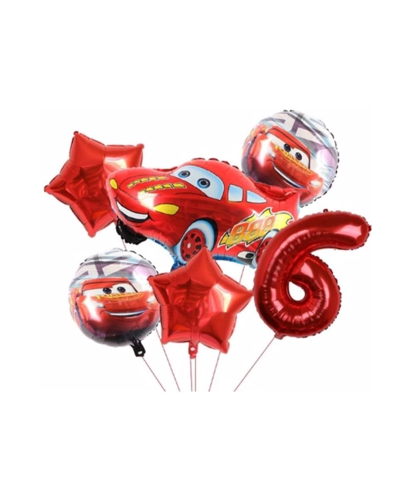 Cars Arabalar Şimşek Mcqueen Yarış Arabası Konsept 1 Yaş Balon Set Cars Arabalar Doğum Günü Set