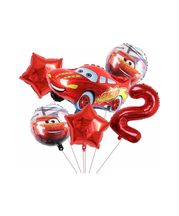 Cars Arabalar Şimşek Mcqueen Yarış Arabası Konsept 1 Yaş Balon Set Cars Arabalar Doğum Günü Set