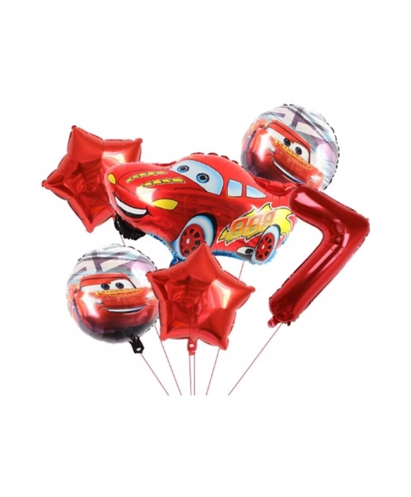 Cars Arabalar Şimşek Mcqueen Yarış Arabası Konsept 1 Yaş Balon Set Cars Arabalar Doğum Günü Set