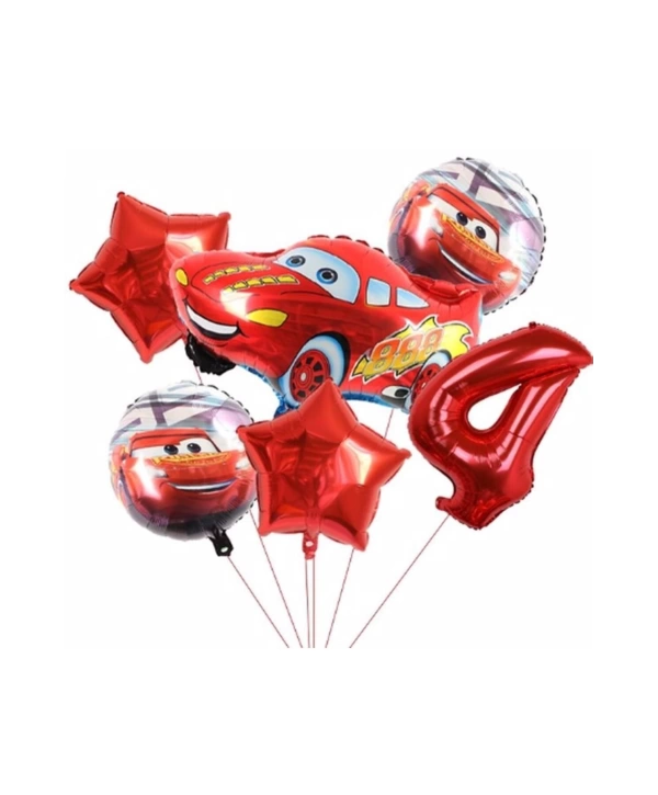 Cars Arabalar Şimşek Mcqueen Yarış Arabası Konsept 1 Yaş Balon Set Cars Arabalar Doğum Günü Set