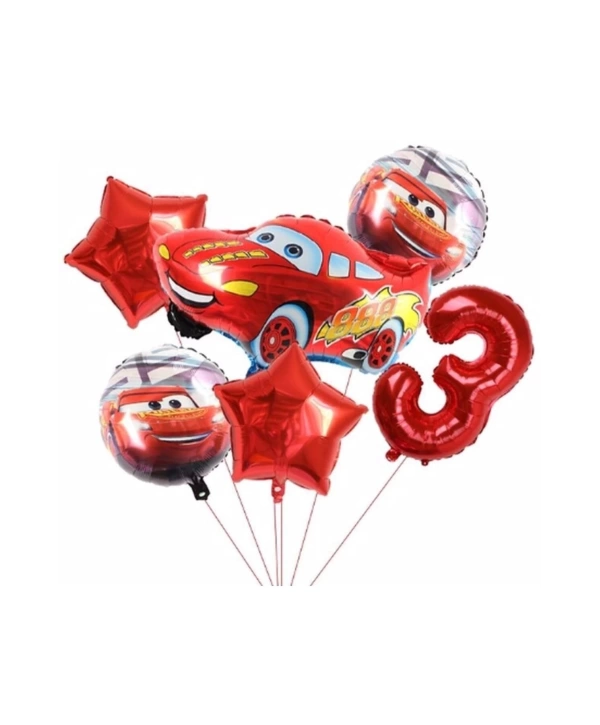 Cars Arabalar Şimşek Mcqueen Yarış Arabası Konsept 1 Yaş Balon Set Cars Arabalar Doğum Günü Set