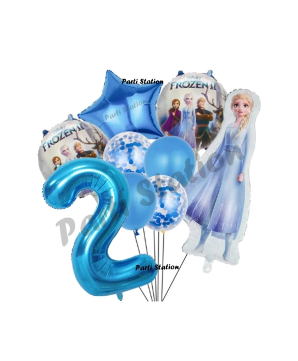 Karlar Ülkesi Frozen Konsept 6 Yaş Doğum Günü Balon Set Frozen Elsa Temalı Balon Set