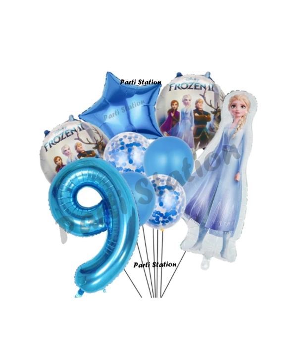 Karlar Ülkesi Frozen Konsept 6 Yaş Doğum Günü Balon Set Frozen Elsa Temalı Balon Set