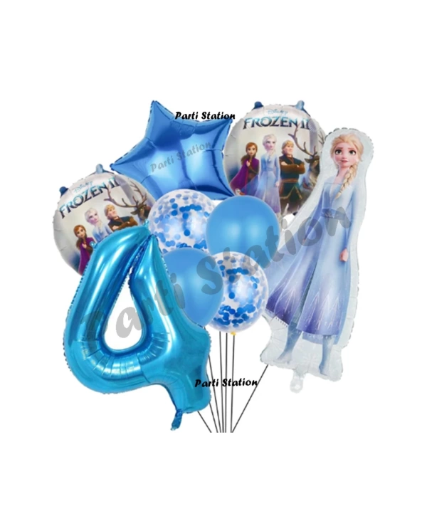 Karlar Ülkesi Frozen Konsept 6 Yaş Doğum Günü Balon Set Frozen Elsa Temalı Balon Set