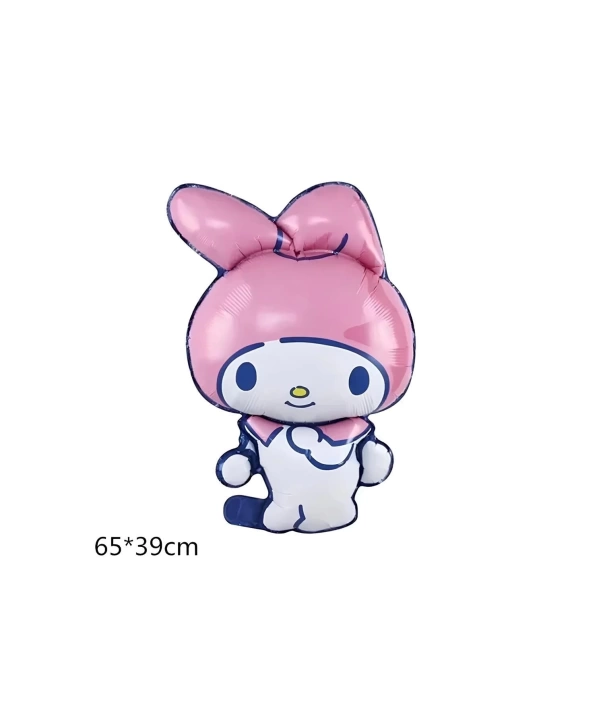 Kuromi 8 Yaş Mini Mor Balon Set Kuromi MyMelody Cinnamonroll Konsept Doğum Günü Balon Set