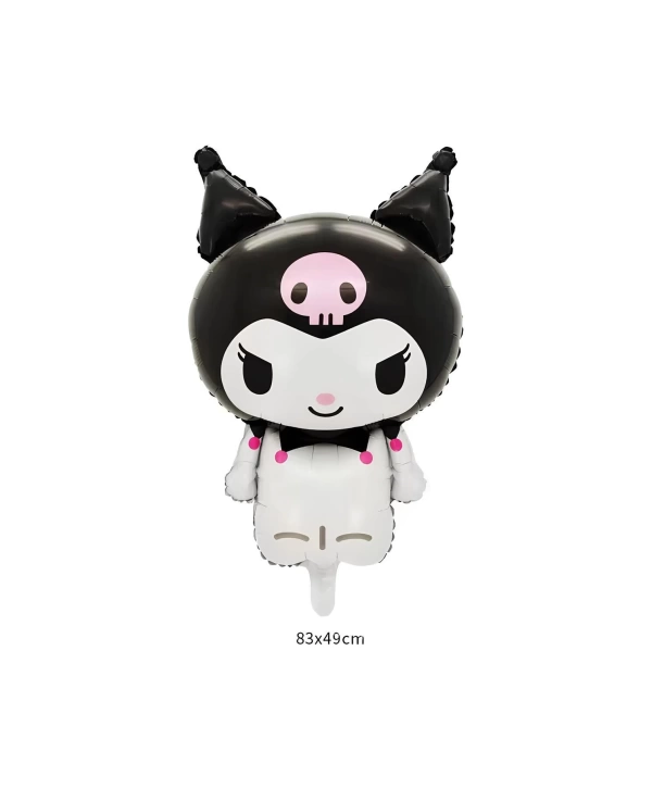 Kuromi 8 Yaş Mini Mor Balon Set Kuromi MyMelody Cinnamonroll Konsept Doğum Günü Balon Set