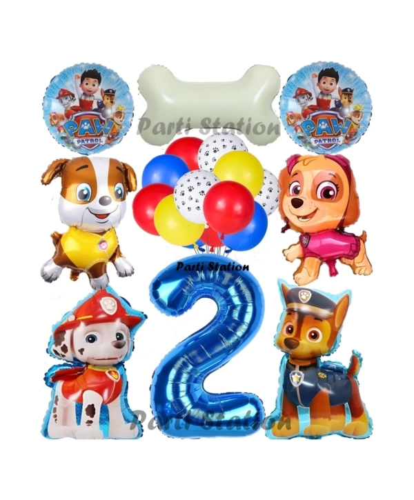 Paw Patrol 2 Yaş Balon Set Paw Petrol Marshall Chase Skye Rubble Doğum Günü Parti Folyo Balon Seti