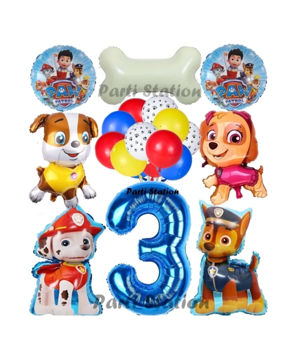 Paw Patrol 2 Yaş Balon Set Paw Petrol Marshall Chase Skye Rubble Doğum Günü Parti Folyo Balon Seti